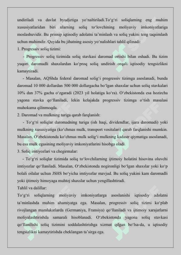 To’g’ri soliqlar va ularning xususiyatlari 6