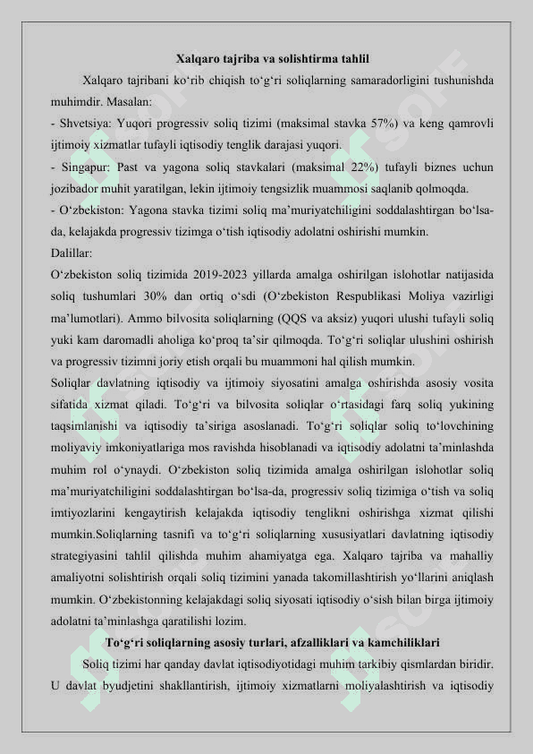 To’g’ri soliqlar va ularning xususiyatlari 7