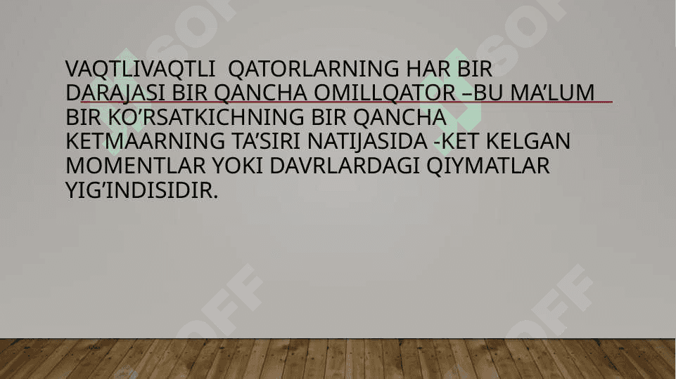 VAQTLI QATORLARNING REGRESSION TAHLILI 3