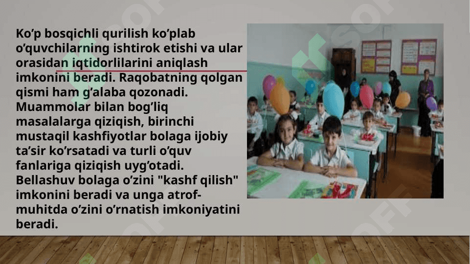 3-SINFDA BELLASHUVLARNING MAZMUNI VA ULARNI TASHKIL QILISH USULLARIGA TOPSHIRIQLAR TIZIMINI ISHLAB CHIQISH 6