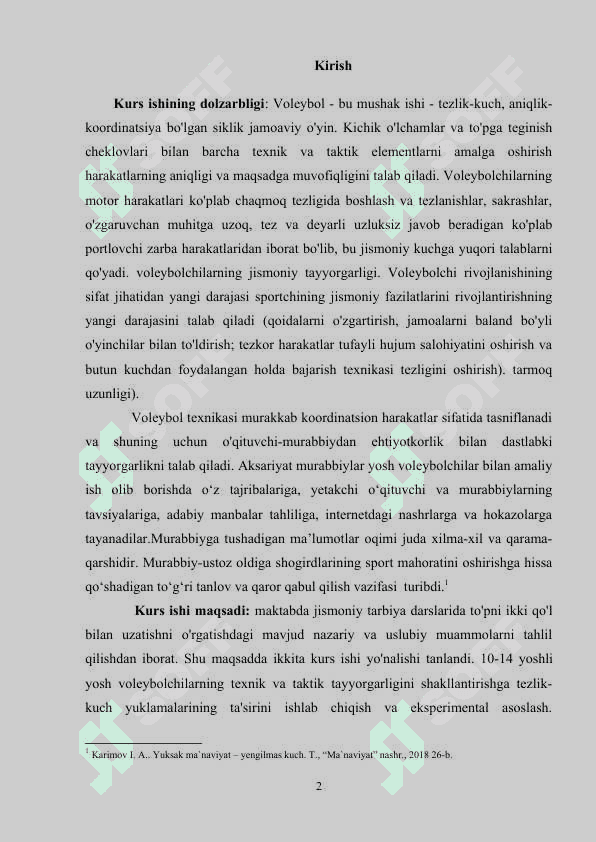 Voleybolchilarning musoboqa faoliyatidagi individual xususiyatlarini hisobga olgan holda mashg'ulotlar jarayonini tuzish 2