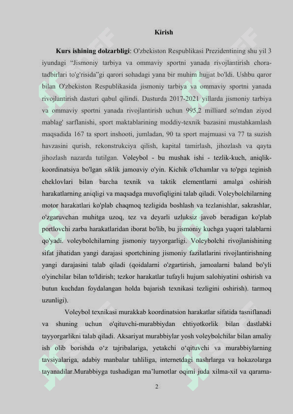 Voleybolchilarning musoboqa oldi va musobaqaga tayyorlashning o’ziga xos xususiyatlari 2