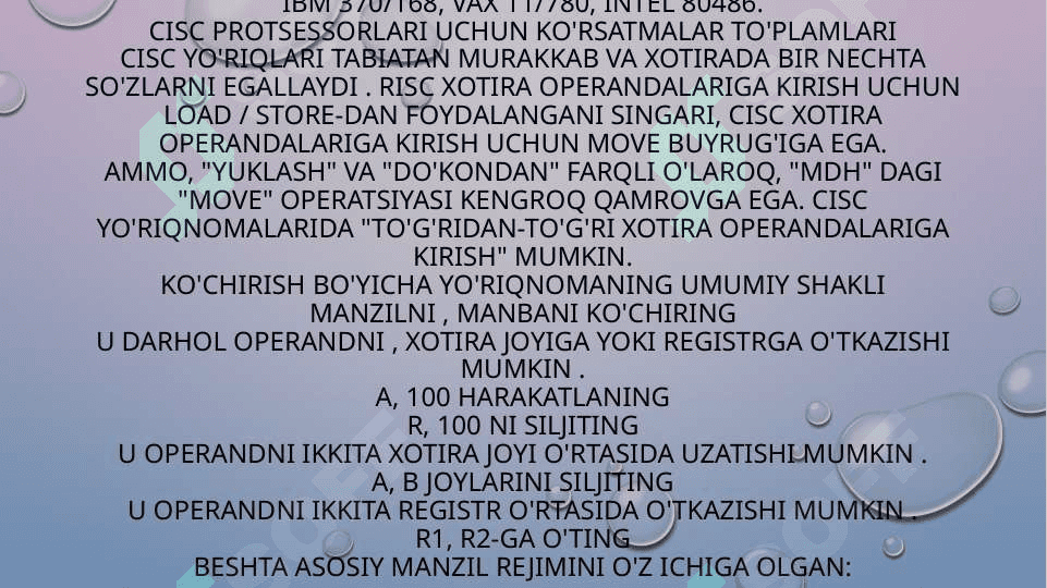 Buyruqlar tizimi arxitekturasi 8