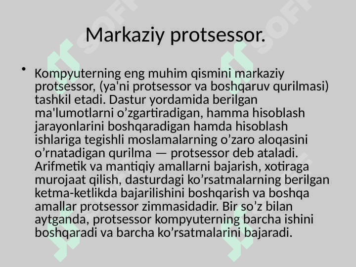 Kompyuerlarni tashkil qilishning raqamli-mantiqiy asoslari 5