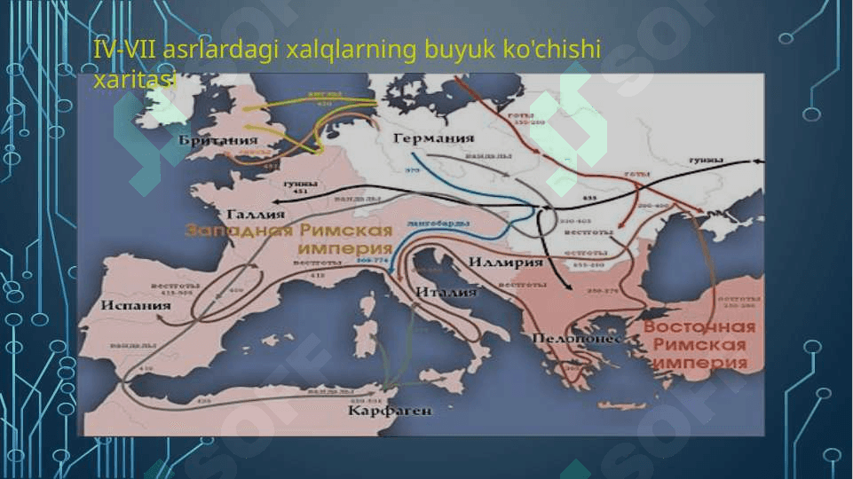 O’rta asrlar davrining dunyoda kechish xronologiyasi va ushbu davrni xaritalashtirish 6