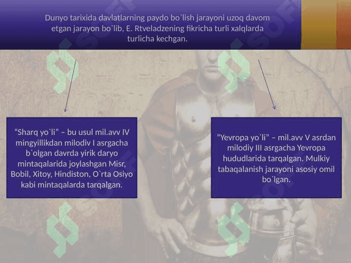 O’rta Osiyoda ilk davlatchilik va boshqaruv tizimining shakllanishi. Qadimgi Baqtriya podsholigi 2