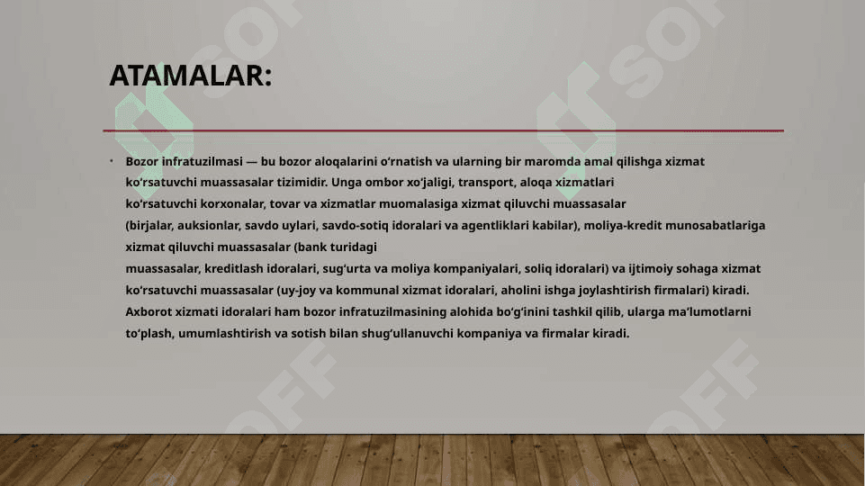 O'zbekiston Respublikasida bozor infratuzilmasining shakllanishi 3