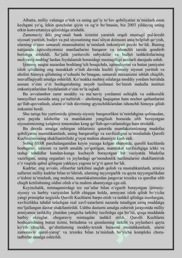 O’zbekistonning o’ziga xos istiqlol taraqqiyot yo’li 8