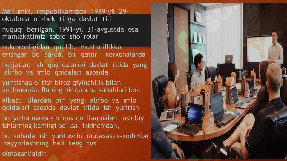 Davlat tilida ish yuritish va o’qitish metodikasi 2