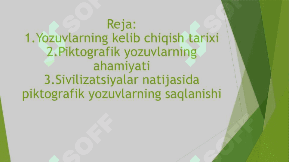 Piktografik yozuvlar tasnifi 2