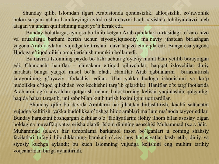 O’rta Osiyoga Arablarning bostirib kelishi va islom dinining yoyilishi 4