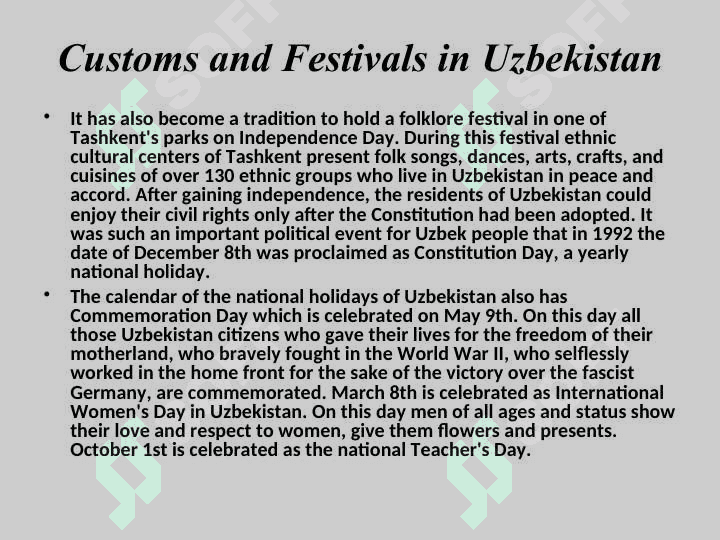 Customs and Festivals in Uzbekistan 2