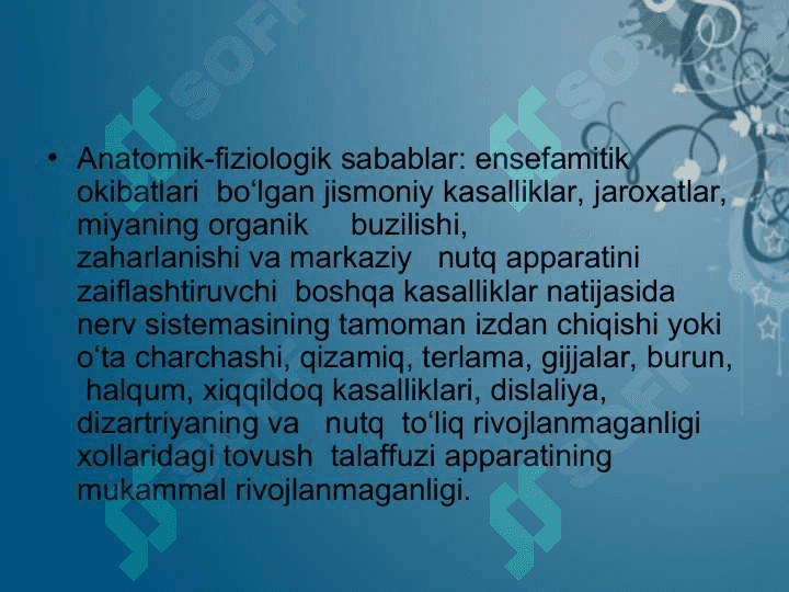 Duduqlanishning kelib chiqish sabablari 4
