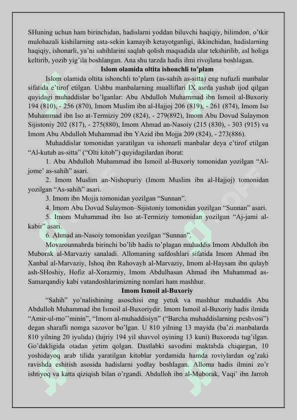 Islom dinida hadis ilmi 4
