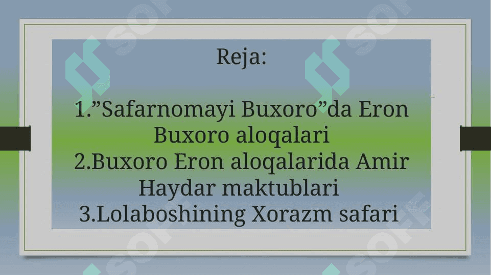 O’rta Osiyo va Eron diplomatik aloqalari tarixidan 2