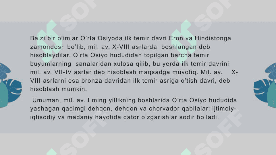 O’rta Osiyoning temir davri me’morchiligi 4