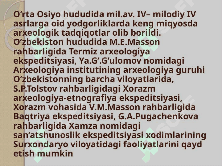 O'lkamizning antik davr memorchiligi va san'ati 4