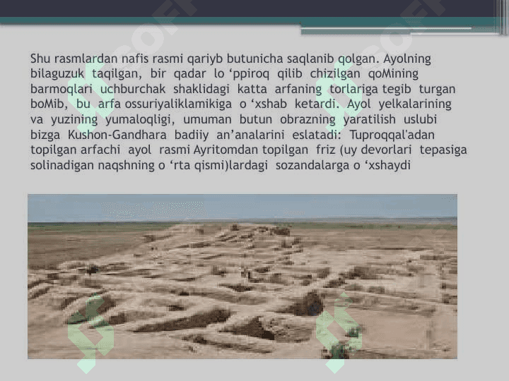 O'lkamizning antik davr memorchiligi va san'ati 6