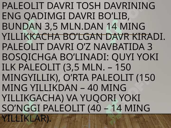 Paleolit davri arxeologiyasi 6