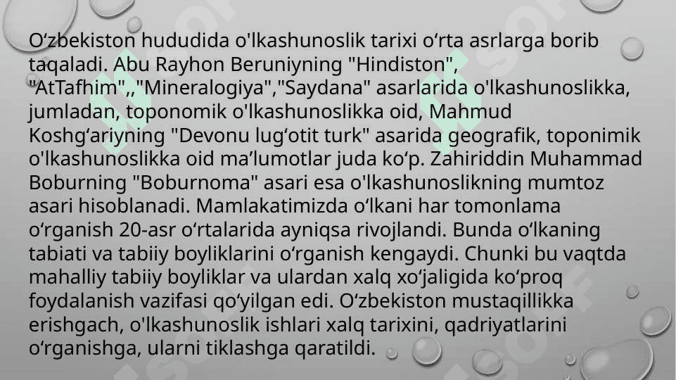 Paleontrapologik va etnografik ma’lumotlarning o’lka tarixini o’rganishdagi ahamiyati 6