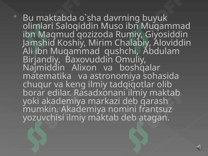 Ulug`begning Samarqanddagi maktabi 4