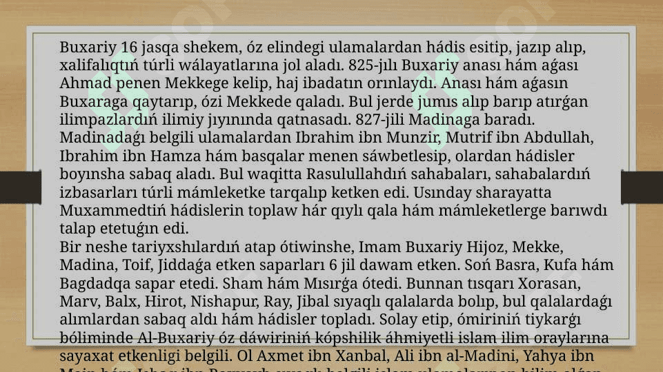 al-buxoriyning al-adab al-mufrad asari 5
