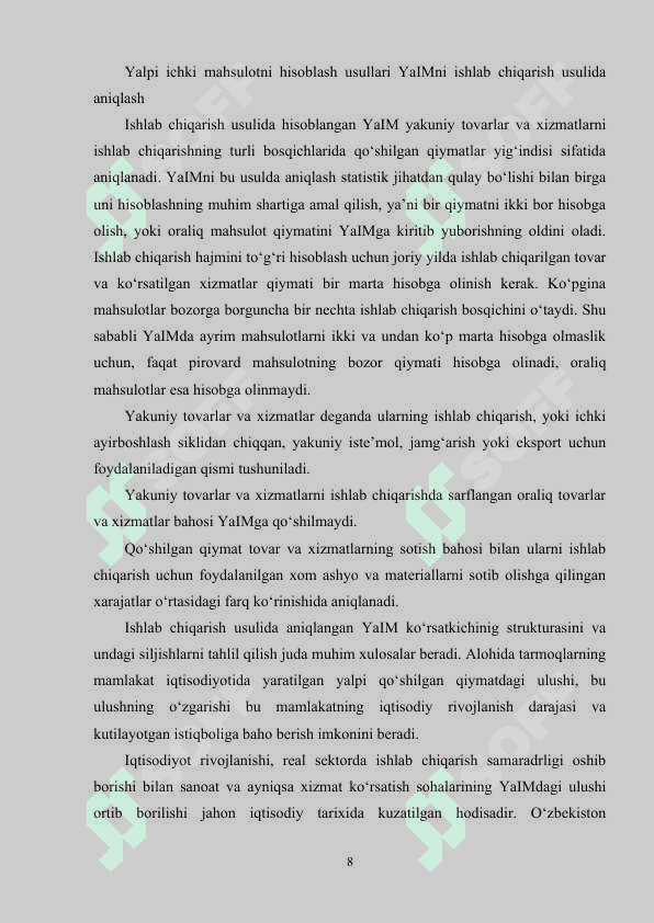 OZBEKISTON RESPUBLIKASINING YAIMNING TARKIBIDAGI OZGARISHLAR TAHLILI. 8