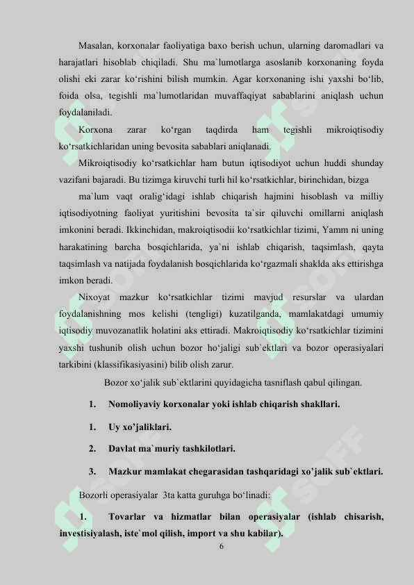 Mustaqillik yillarida Ozbekiston Respublikasi rivojlanishining makroiqtisodiy korsatkichlari tahlili. 6