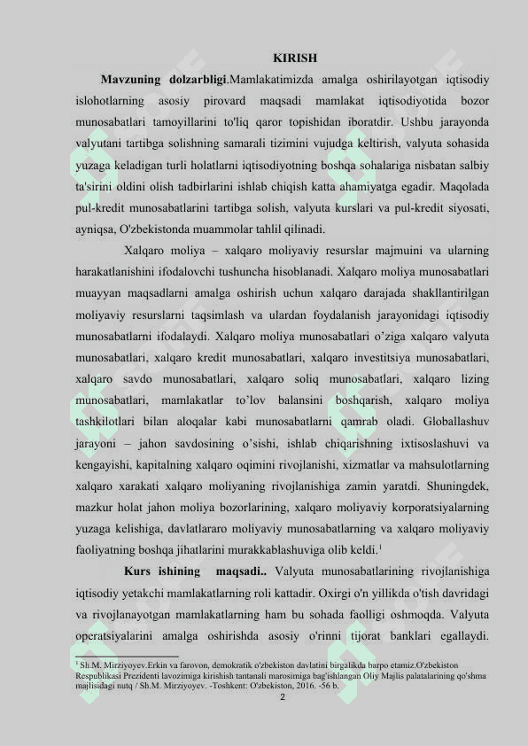 XALQARO MOLIYA BOZORLARI INTEGRATSIYASI 2