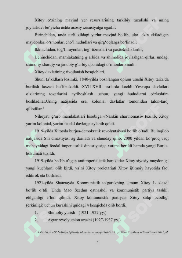 Xitoyning iqtisodiy-geografik tavsifi 5