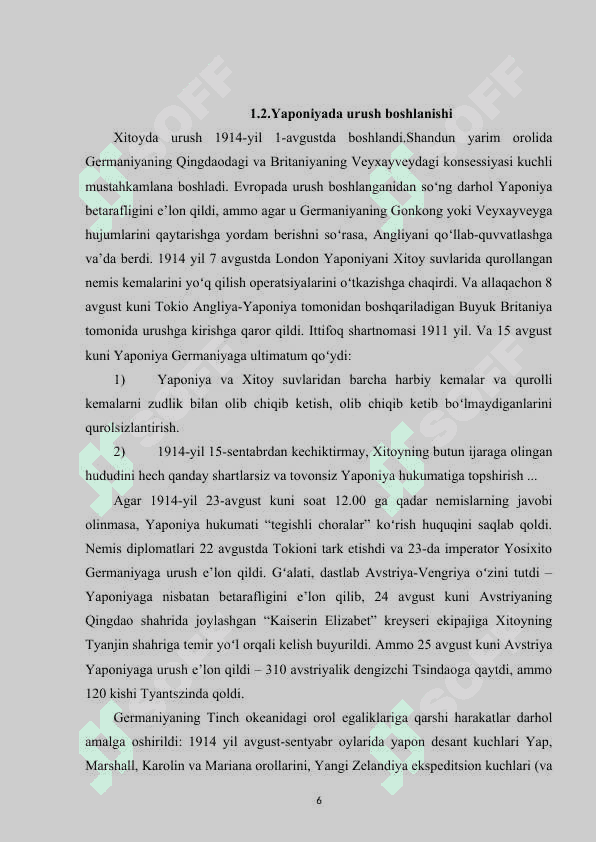 YAPONIYA BIRINCHI JAHON URUSHI YILLARIDA 6