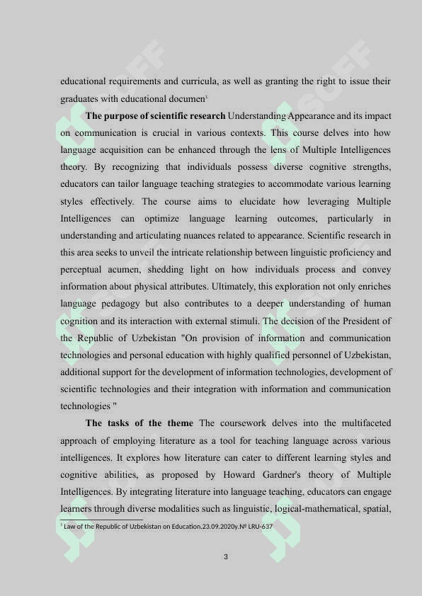 For teaching language Multiple intelligence as a strategy 3
