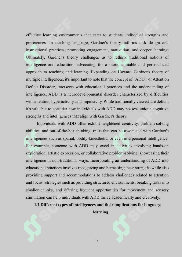For teaching language Multiple intelligence as a strategy 7