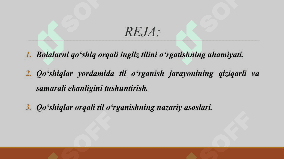 BOLALARNI QO’SHIQ QO’YIB BERISH ORQALI INGLIZ TILINI O’RGATISH. 2
