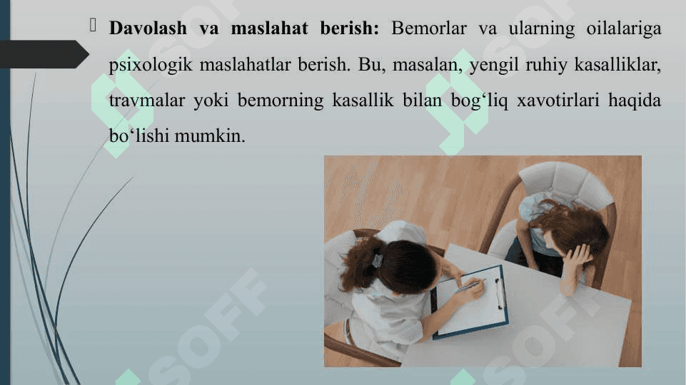 TIBBIYOT SOXASIDA PSIXOLOGIK ISH 4