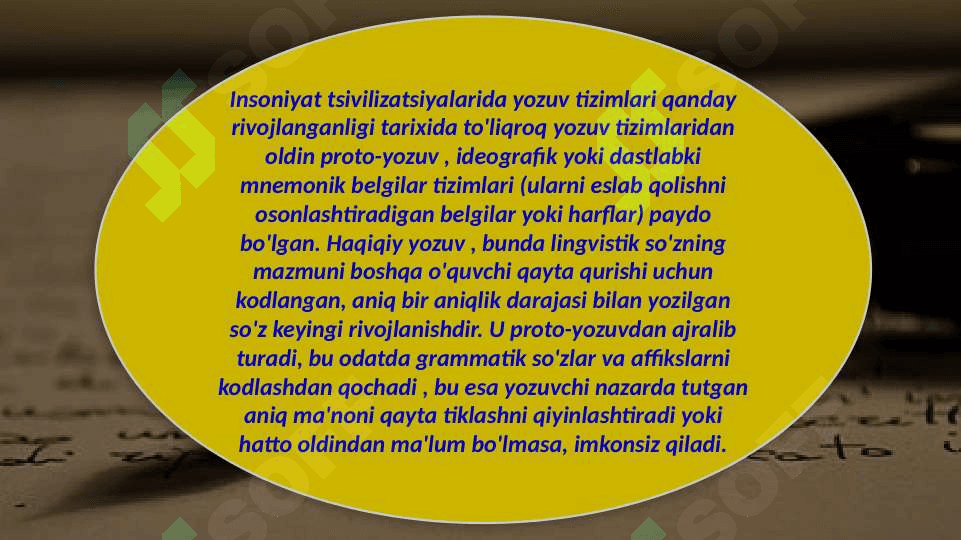 Yozuvning paydo bo'lishi 4