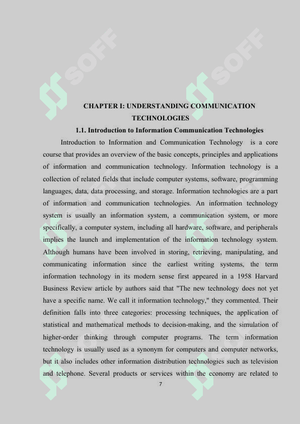 UNDERSTANDING  COMMUNICATION TECHNOLOGIES 7
