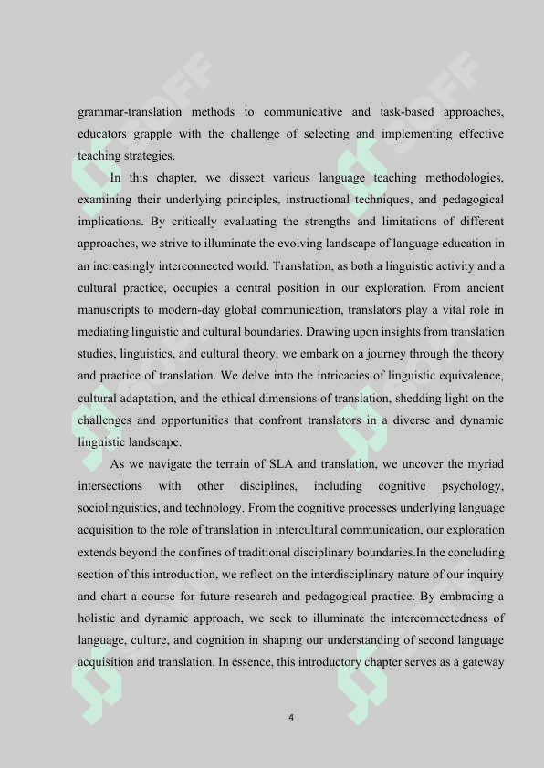 SECOND LANGUAGE ACQUISITION AND TRANSLATION 3