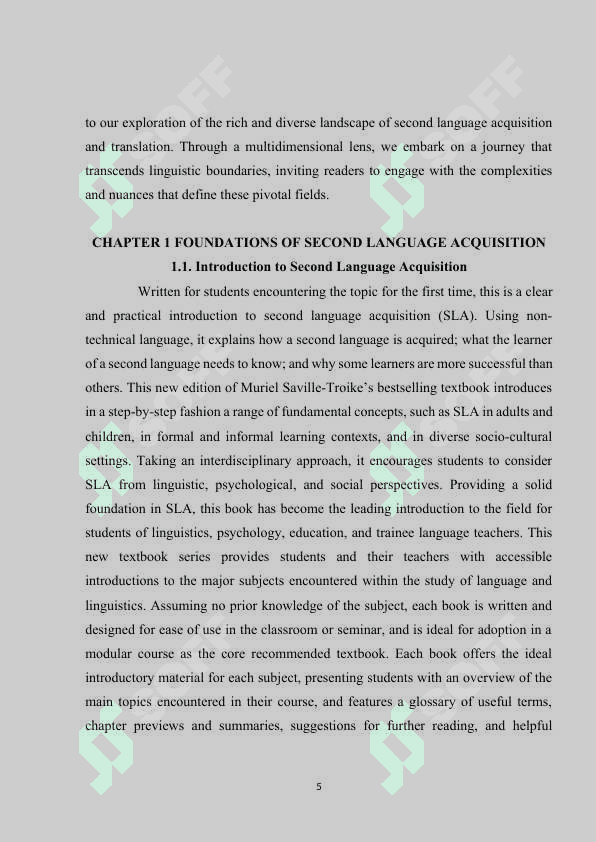 SECOND LANGUAGE ACQUISITION AND TRANSLATION 4