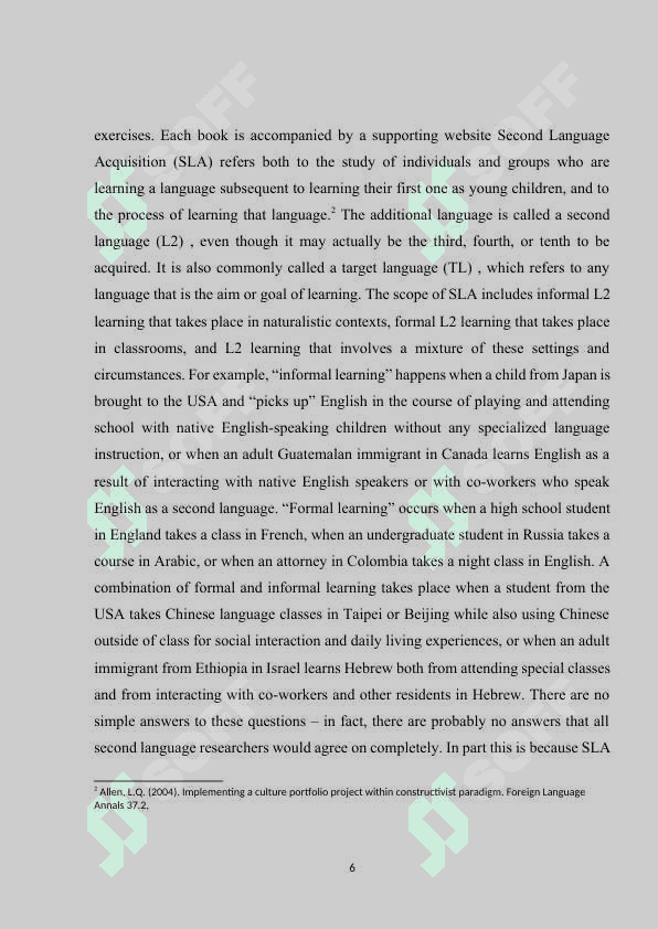 SECOND LANGUAGE ACQUISITION AND TRANSLATION 5