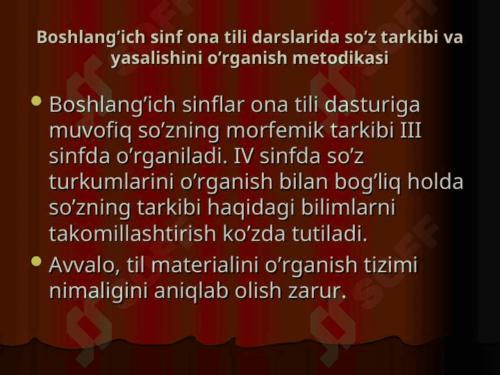 Boshlang`ich sinflarda so`z yasalishi o`rgatish 2