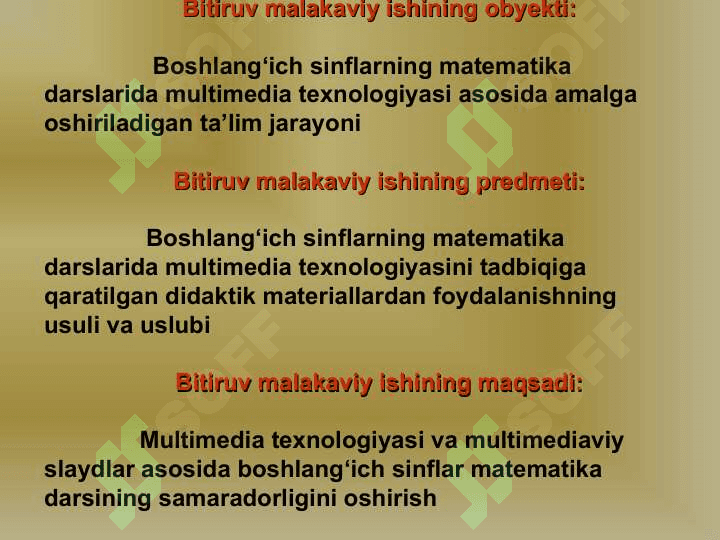 Boshlang‘ich sinflarning matematika darslarida multimedia texnologiyasidan foydalanish 3
