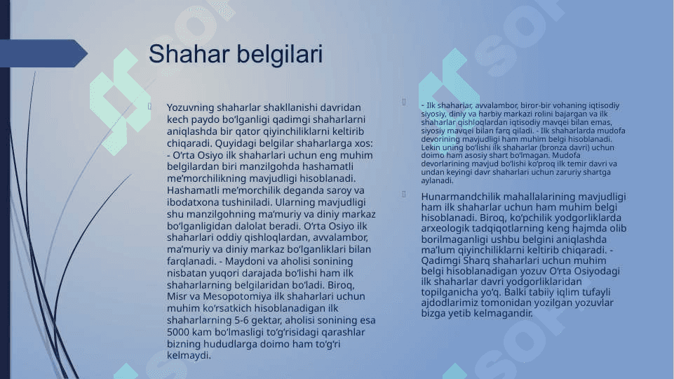 O'rta Osiyoning qadimgi va o'rta asrlar urbanizatsiyasi 5