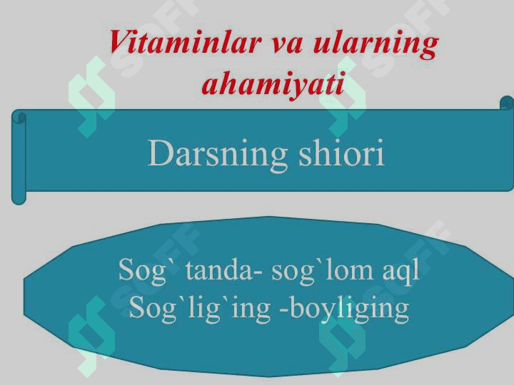 Vitaminlar va ularning ahamiyati 2