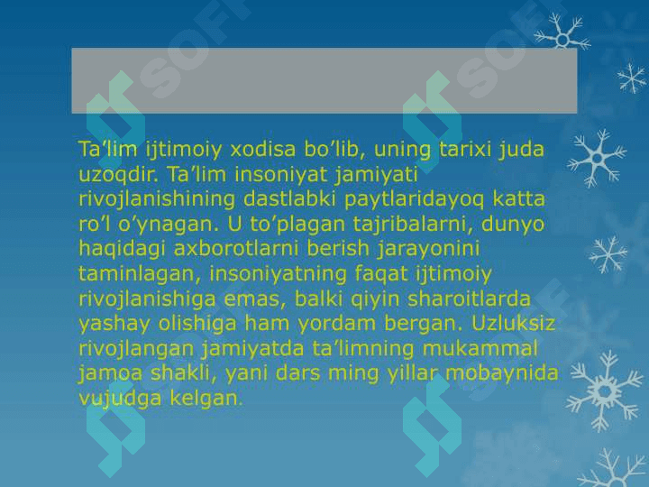 Darsga qo’yiladigan talablar tashkil etish shakllari, dars 4