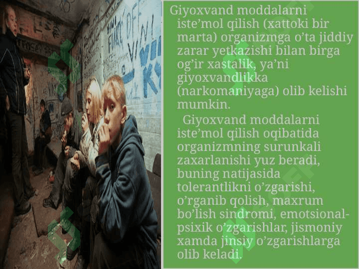 GIYOHVANDLIK VA UNING OQIBATLARI 5