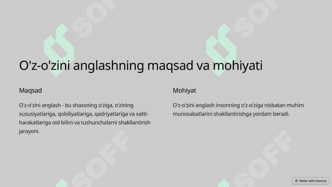 Bolaning o'z-o'zini anglashi va motivatsion jarayon 2