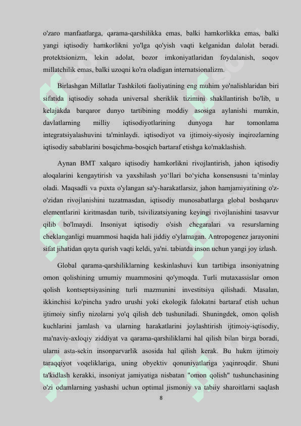 Zamonaviy global iqtisodiy muammolar 8