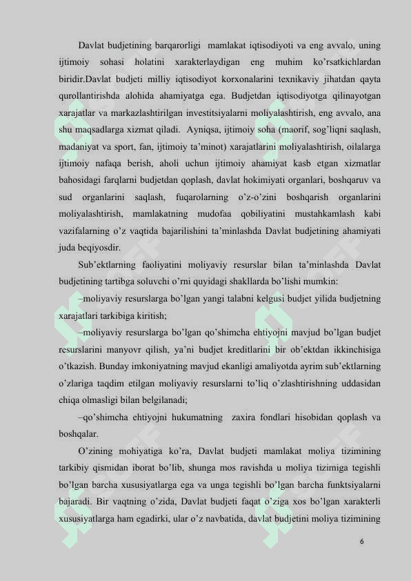 ZAMONAVIY SHAROITDA DAVLAT BUDJETI XARAJATLARI SAMARALI IJROSINI TAMINLASH 6