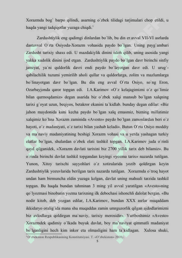 Zardushtiylik negizida vujudga kelgan Markaziy Osiyo tamadduni 5